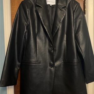 NWOT-Rebecca Minkoff Black Vegan Leather Jacket